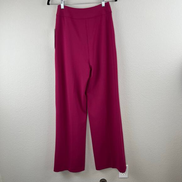 Calvin Klein Side Button Stretchy Mulberry High Rise Wide Leg Trouser Pant 2 NWT - Picture 15 of 15